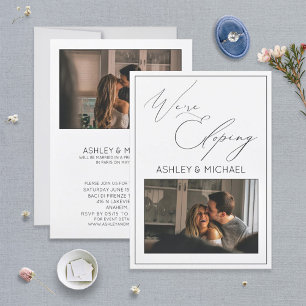 LUXURY CALLIGRAPHY We're Eloping Reception Invitation