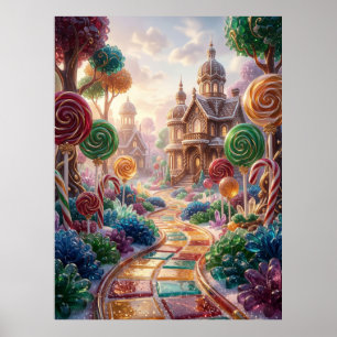Luxury Candy Forest Dreamscape Poster