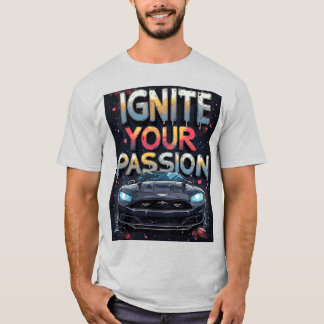 Luxury Car Graphic And Dynamic Colour Splash T-Shirt