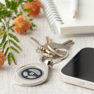 Luxury car keys keychain with custom monogram