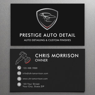 Luxury Car Wash Auto Detailing Service Business Card