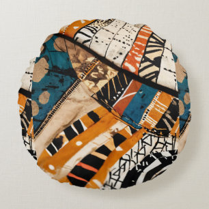 Luxury Caribbean Multicolor Design Round Pillow