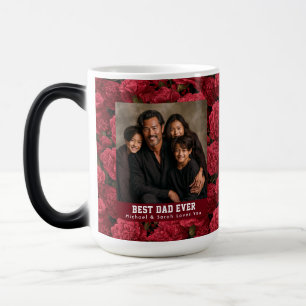 Luxury Carnation Flower Stepdad Day Iced Coffee Magic Mug