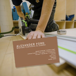 Luxury Carpentry Business Card Bespoke Carpenter