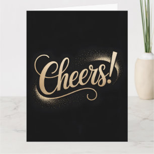 Luxury Celebration Greeting: Elegant Gold Script Card