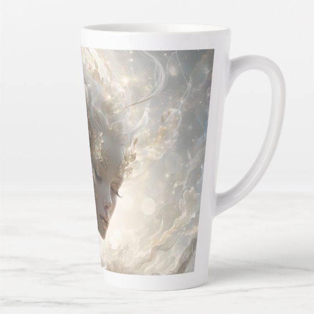 Luxury Celestial Feminine Art Latte Mug (Right)