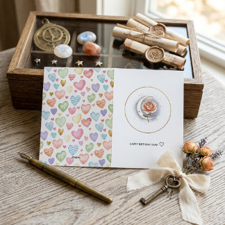 Luxury Celestial Rose Foil Greeting Card - Persona