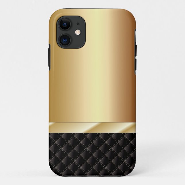 Luxury Champagne Black & Gold iPhone 5 Case (Back)