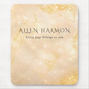 Luxury Champagne Gold Custom Name   2-Minute Edit Mouse Pad