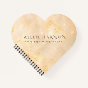 Luxury Champagne Gold Custom Name   2-Minute Edit Notebook