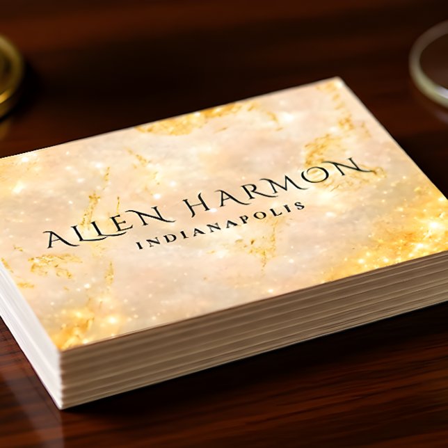 Luxury Champagne Gold Custom Name | 5-Minute Edit Business Card (Creator Uploaded)