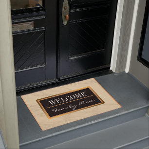 Luxury Champagne Gold Glitter Marble Customize Doormat