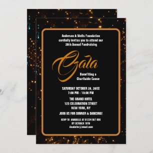 Luxury Charity Ball Gala Formal Fundraiser Event  Invitation