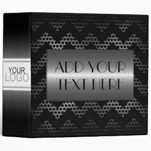 Luxury Chevron Stainless Metallic Metal Look Binder