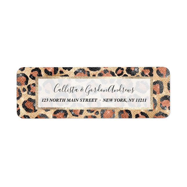 Luxury Chic Gold Black Brown Leopard Animal Print (Front)