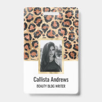 Luxury Chic Gold Black Brown Leopard Animal Print