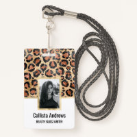 Luxury Chic Gold Black Brown Leopard Animal Print
