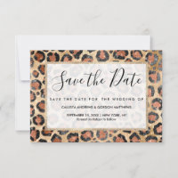 Luxury Chic Gold Black Brown Leopard Animal Print