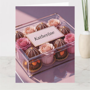 Luxury Chocolate Gift Box with Custom Name Card