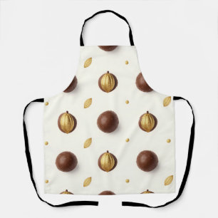 Luxury Chocolate Truffles Seamless Pattern Apron