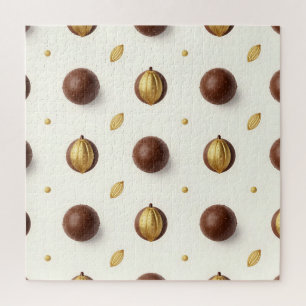 Luxury Chocolate Truffles Seamless Pattern Jigsaw Puzzle