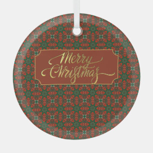 Luxury Christmas Card Glass Ornament