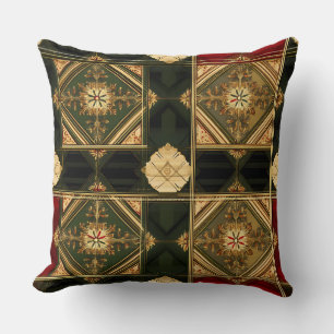 "Luxury Christmas Pillow" "Gold Holiday Decor" " Throw Pillow