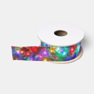Luxury Christmas Sparkling Stars Grosgrain Ribbon