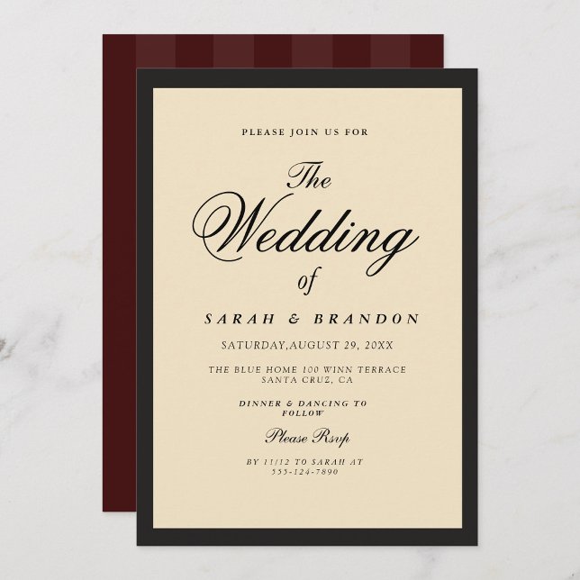 Luxury Classic Elegant Vintage Style Wedding Invitation (Creator Uploaded)