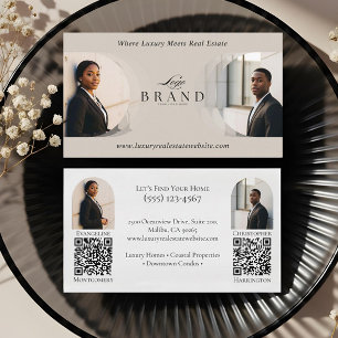 Luxury Classy Dual Agent Professional Real Estate Business Card