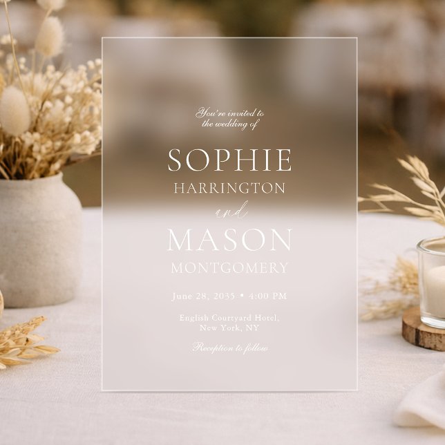 Luxury Clear Acrylic Wedding Invitation  (Créateur téléchargé)