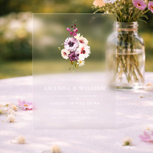 Luxury Clear Acrylic Wedding Invitation
