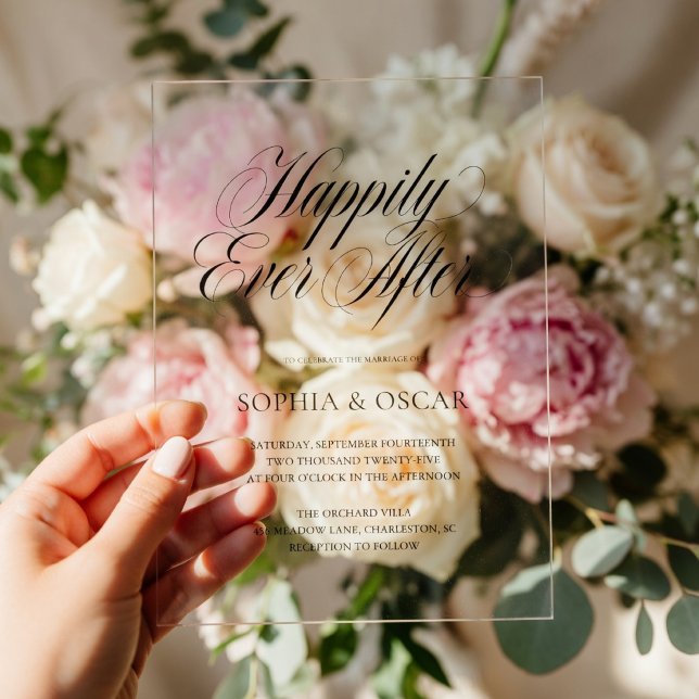 Luxury Clear Acrylic Wedding Invitation | Elegant  (Creator Uploaded)