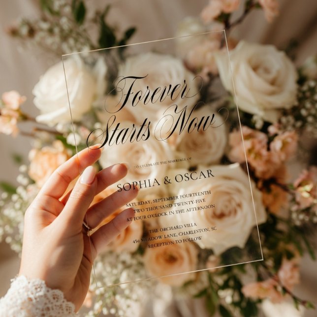 Luxury Clear Acrylic Wedding Invitation | Elegant  (Creator Uploaded)