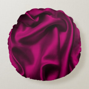Luxury Cloth Abstract: Grunge Silk Wave Round Pillow