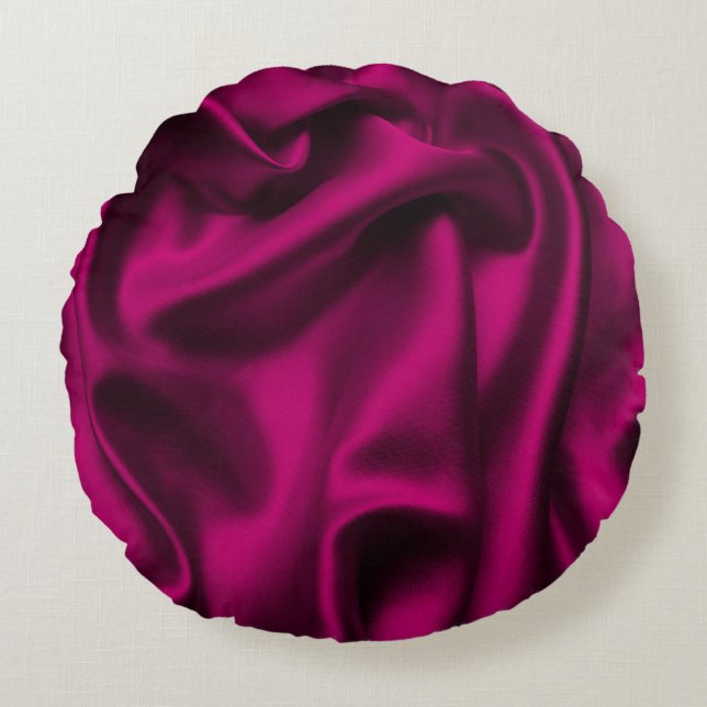 Luxury Cloth Abstract: Grunge Silk Wave Round Pillow (Front)