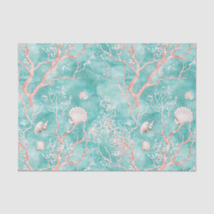 Luxury Coastal Coral Pattern Tissue Paper