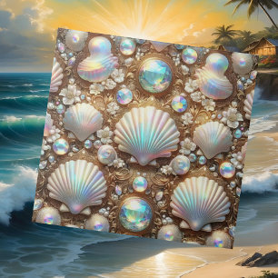 Luxury Coastal Decor   Diamonds and Seashells  Tile