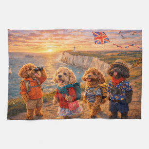Luxury Cockapoo British Coastal  Kitchen Towel