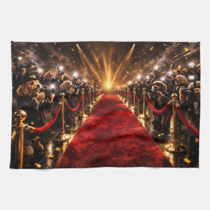 Luxury Cockapoo Red Carpet Kitchen Towel