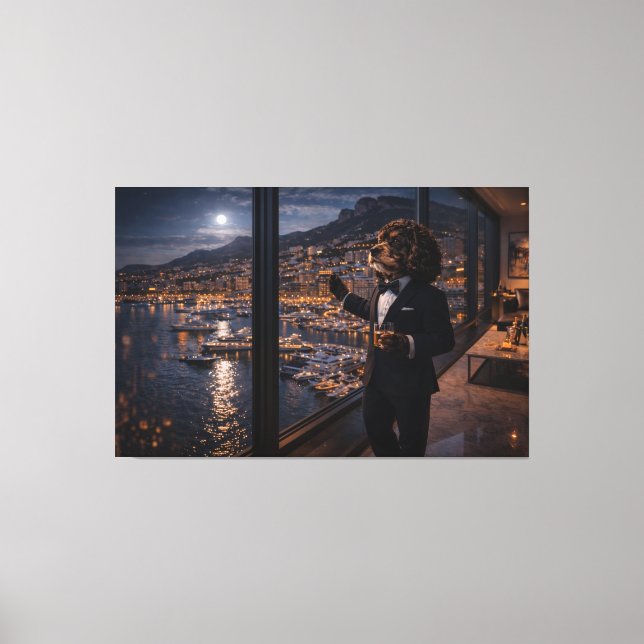 Luxury Cockapoo Wall Art – Monaco Dog Canvas (Front)