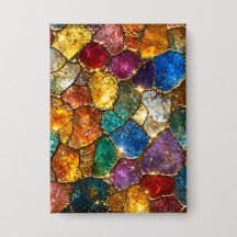 Luxury Colourful Crystal Mosaic Seamless Pattern