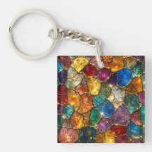 Luxury Colourful Crystal Mosaic Seamless Pattern