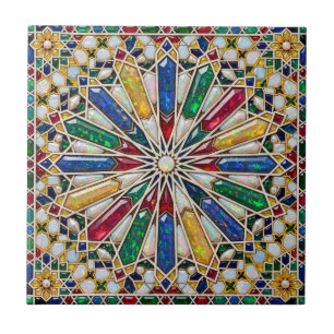Luxury Colourful Crystal Opal Moroccan Zellij  Tile
