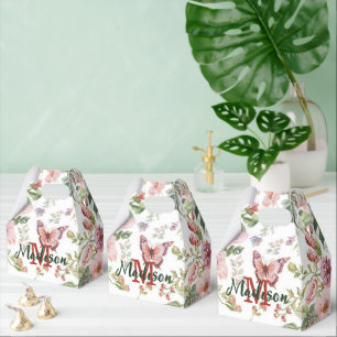 Luxury Colourful Wildflower Flower blue butterfly Favor Box