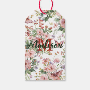 Luxury Colourful  Wildflower Flower blue butterfly Gift Tags