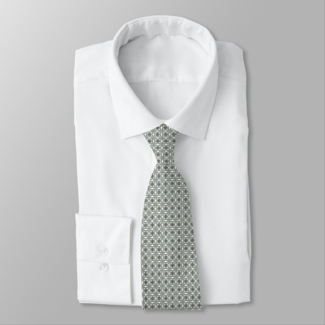 Luxury complex pattern tie (Tied)