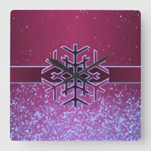 Luxury Cool Christmas Snowflake Clock