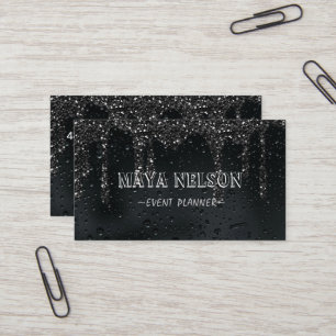  Luxury Cool Rainy Black Background Business Card