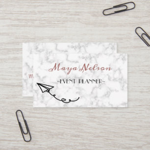  Luxury Cool White Marble Business Card